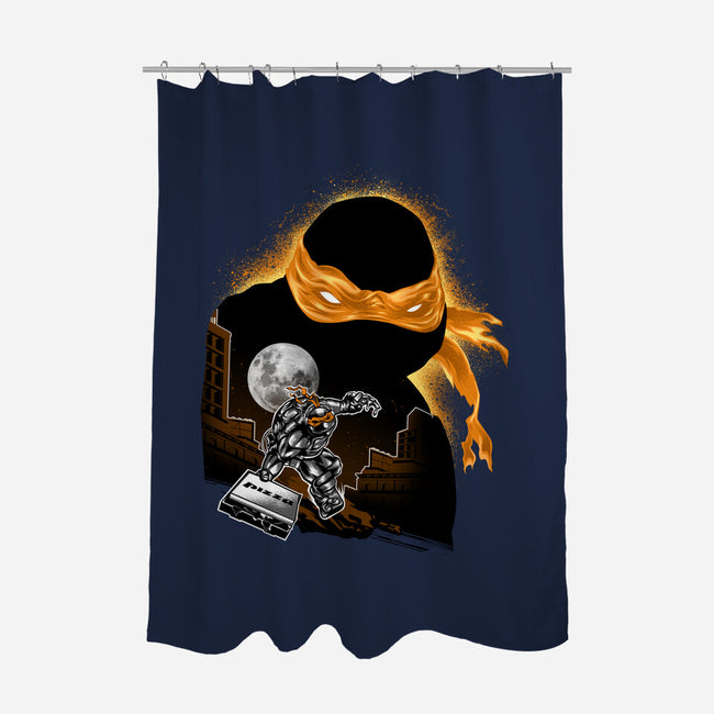 Nun-Chucks Wielder Ninja-None-Polyester-Shower Curtain-hypertwenty