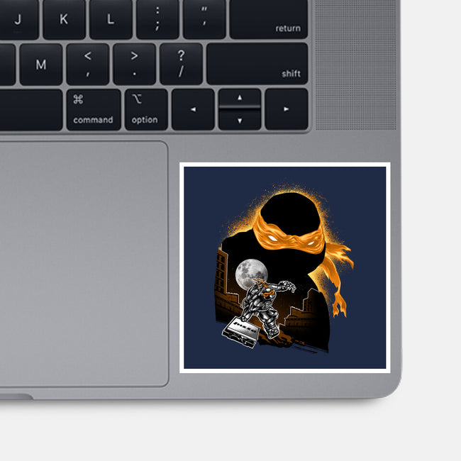 Nun-Chucks Wielder Ninja-None-Glossy-Sticker-hypertwenty