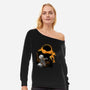 Nun-Chucks Wielder Ninja-Womens-Off Shoulder-Sweatshirt-hypertwenty