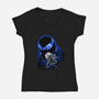 Katana Weilder Ninja-Womens-V-Neck-Tee-hypertwenty