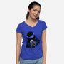 Katana Weilder Ninja-Womens-V-Neck-Tee-hypertwenty
