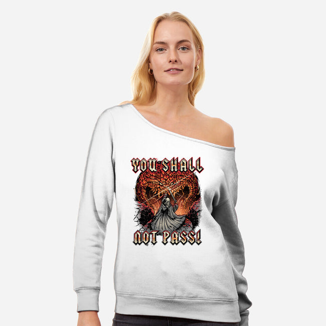 You Shall Not Pass-Womens-Off Shoulder-Sweatshirt-momma_gorilla