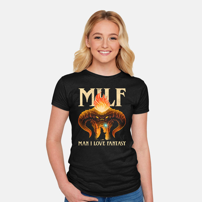 MILF Man I Love Fantasy-Womens-Fitted-Tee-sachpica