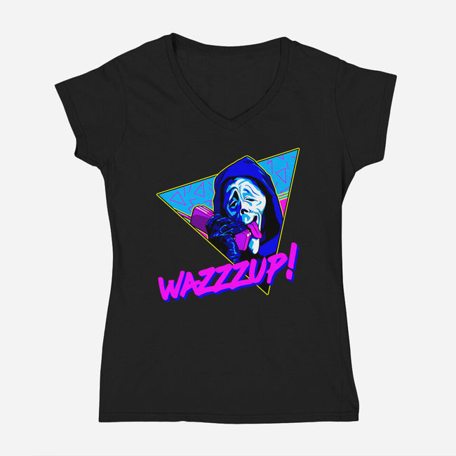 WAZZZUP It's Me-Womens-V-Neck-Tee-goodidearyan