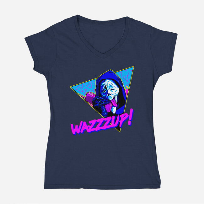 WAZZZUP It's Me-Womens-V-Neck-Tee-goodidearyan