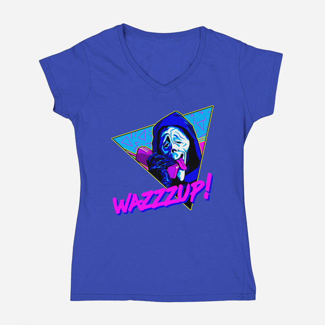 WAZZZUP It's Me-Womens-V-Neck-Tee-goodidearyan