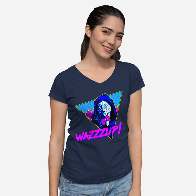 WAZZZUP It's Me-Womens-V-Neck-Tee-goodidearyan