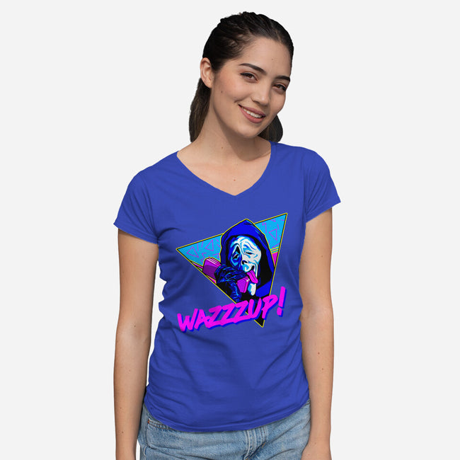 WAZZZUP It's Me-Womens-V-Neck-Tee-goodidearyan