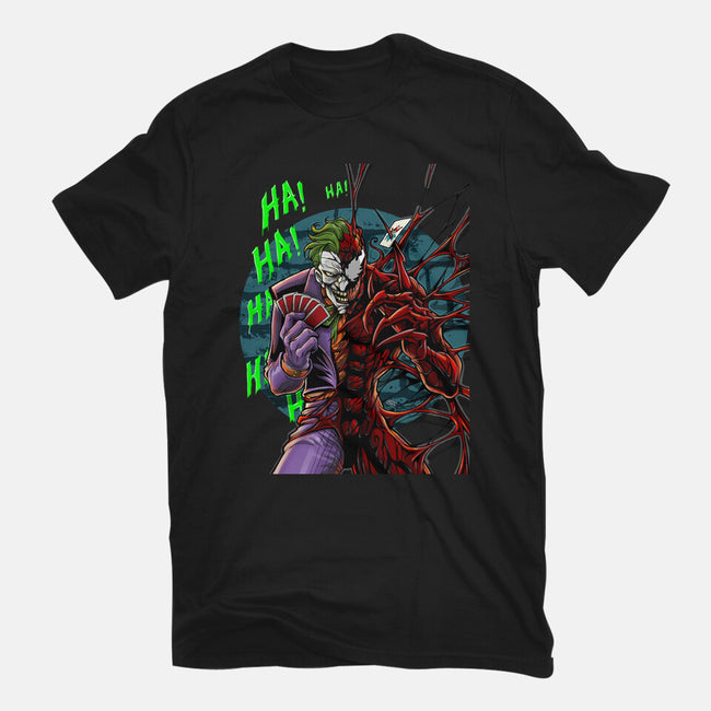 The Carnage That Laughs-Womens-Basic-Tee-Ozzy Fernandez