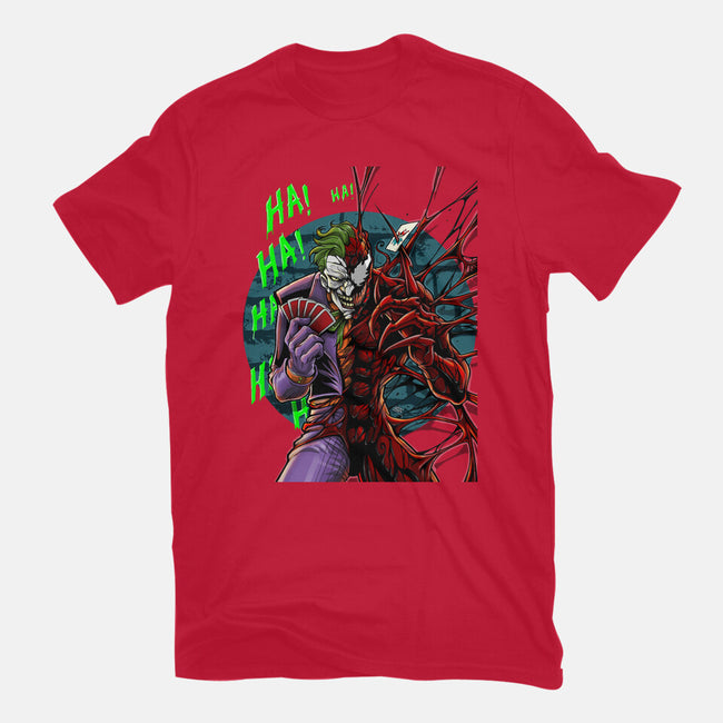 The Carnage That Laughs-Womens-Basic-Tee-Ozzy Fernandez