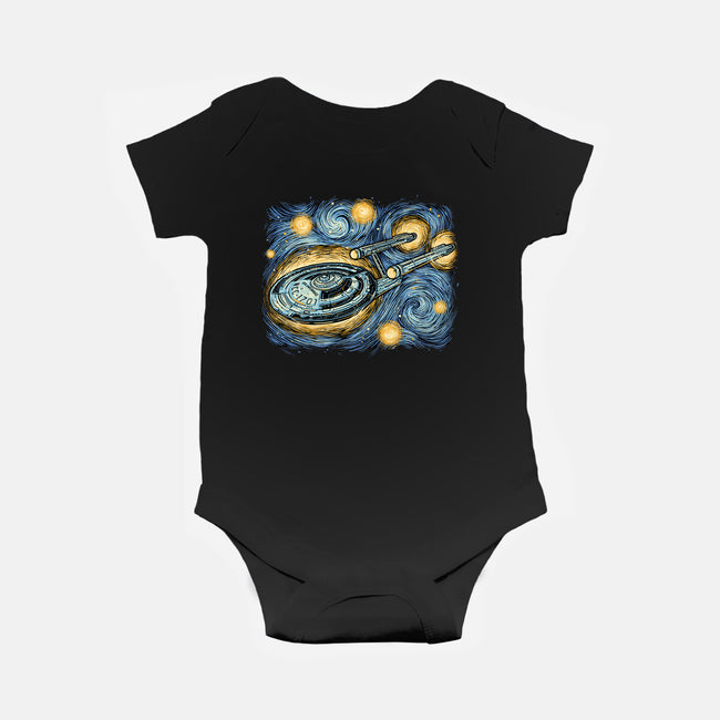 Starry Journey-Baby-Basic-Onesie-momma_gorilla