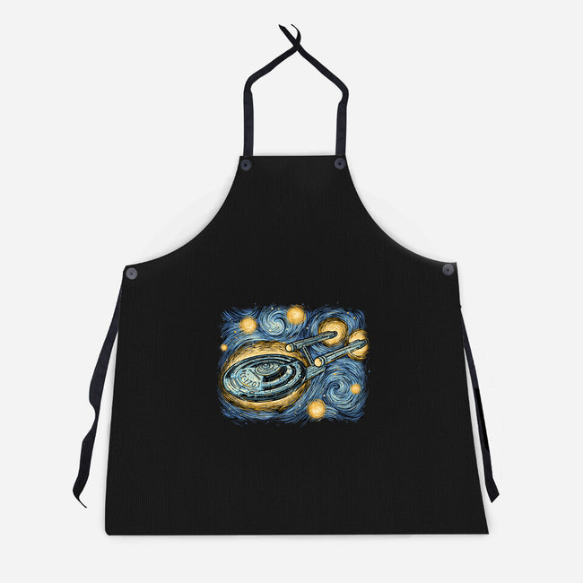 Starry Journey-Unisex-Kitchen-Apron-momma_gorilla