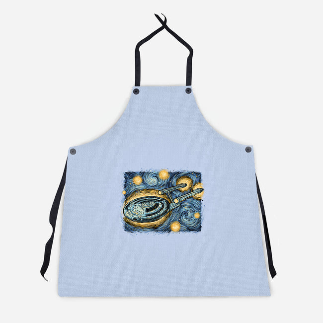Starry Journey-Unisex-Kitchen-Apron-momma_gorilla