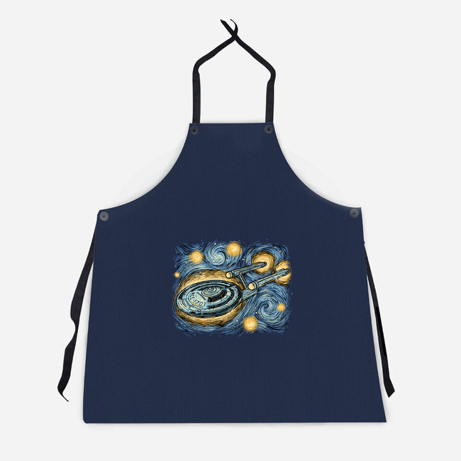 Starry Journey-Unisex-Kitchen-Apron-momma_gorilla
