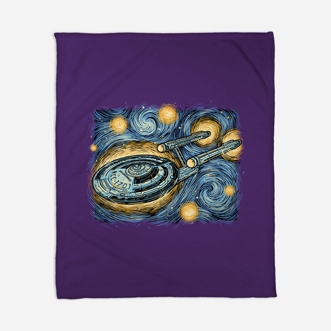 Starry Journey-None-Fleece-Blanket-momma_gorilla