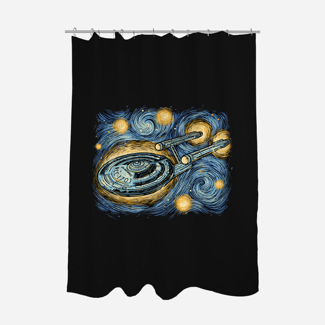 Starry Journey-None-Polyester-Shower Curtain-momma_gorilla