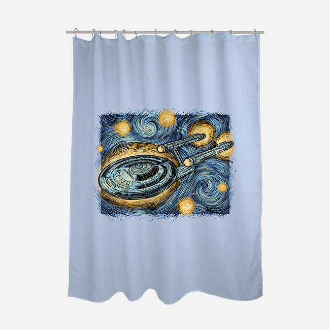 Starry Journey-None-Polyester-Shower Curtain-momma_gorilla