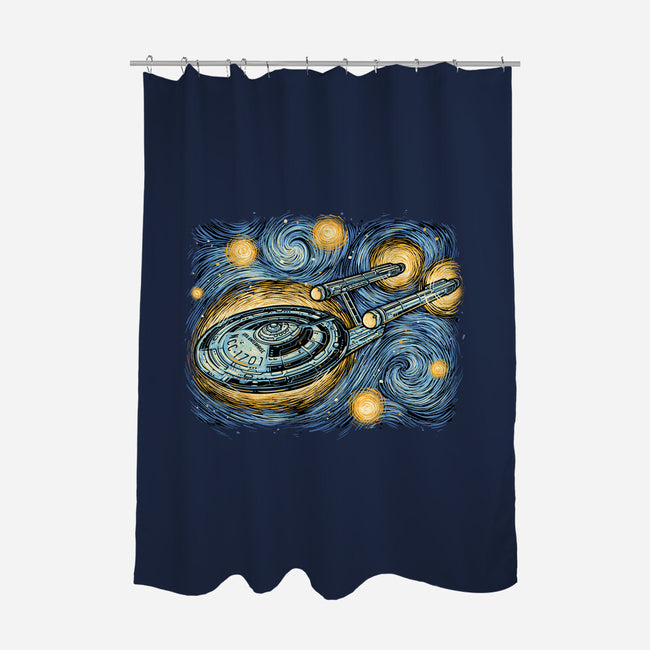 Starry Journey-None-Polyester-Shower Curtain-momma_gorilla