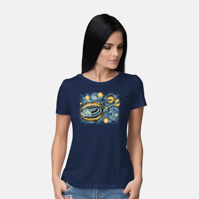 Starry Journey-Womens-Basic-Tee-momma_gorilla