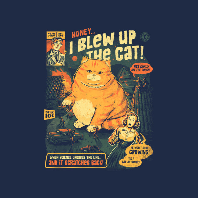 Honey I Blew Up The Cat-Womens-V-Neck-Tee-eduely