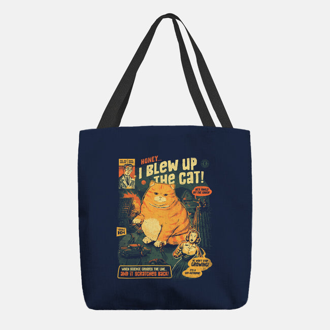 Honey I Blew Up The Cat-None-Basic Tote-Bag-eduely
