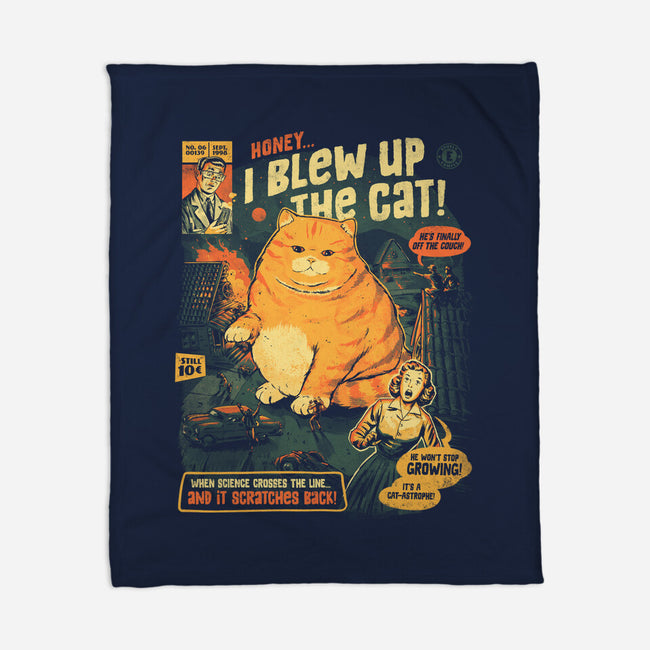 Honey I Blew Up The Cat-None-Fleece-Blanket-eduely