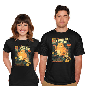 Honey I Blew Up The Cat-Mens-Basic-Tee-eduely