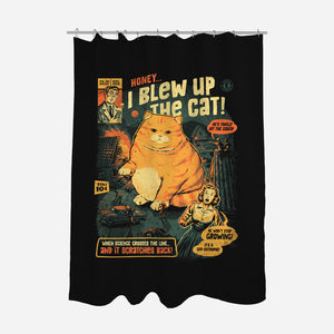 Honey I Blew Up The Cat-None-Polyester-Shower Curtain-eduely