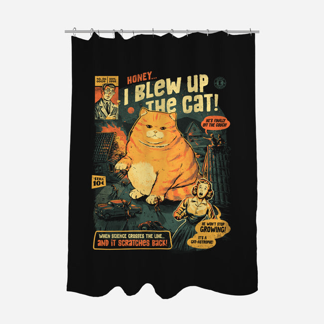 Honey I Blew Up The Cat-None-Polyester-Shower Curtain-eduely