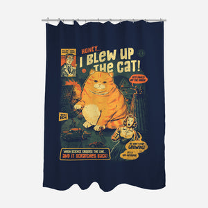 Honey I Blew Up The Cat-None-Polyester-Shower Curtain-eduely