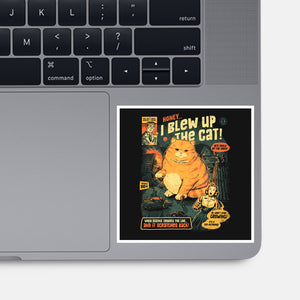 Honey I Blew Up The Cat-None-Glossy-Sticker-eduely