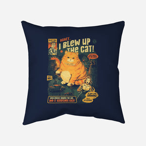 Honey I Blew Up The Cat-None-Removable Cover w Insert-Throw Pillow-eduely