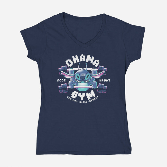 Ohana Gym-Womens-V-Neck-Tee-naomori