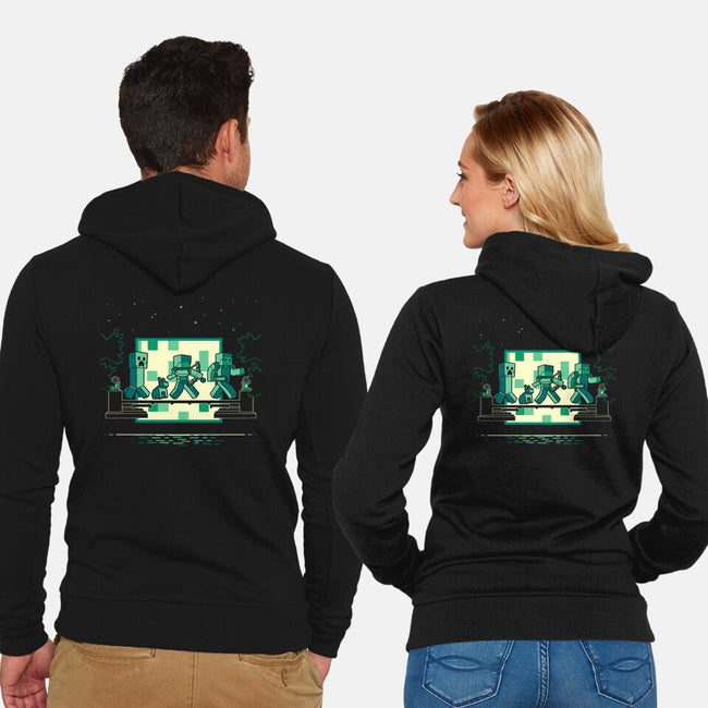Hakuna Minecrafta-Unisex-Zip-Up-Sweatshirt-naomori