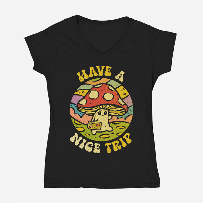 Have A Nice Trip-Womens-V-Neck-Tee-kg07