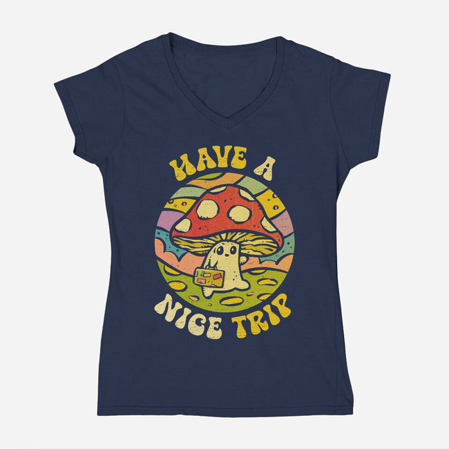 Have A Nice Trip-Womens-V-Neck-Tee-kg07