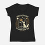 The Rose And The Fox-Womens-V-Neck-Tee-Popnotic
