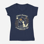 The Rose And The Fox-Womens-V-Neck-Tee-Popnotic