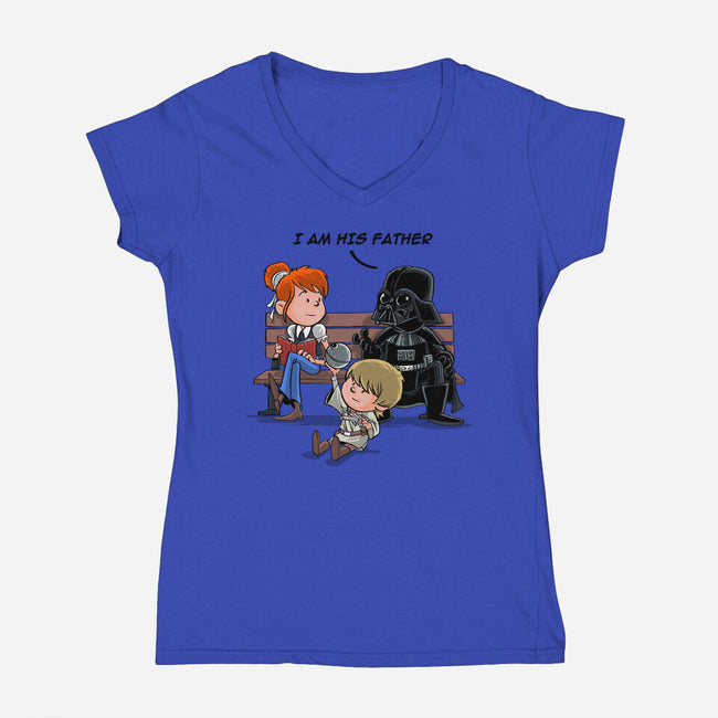 I Am His Father-Womens-V-Neck-Tee-zascanauta