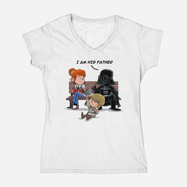I Am His Father-Womens-V-Neck-Tee-zascanauta
