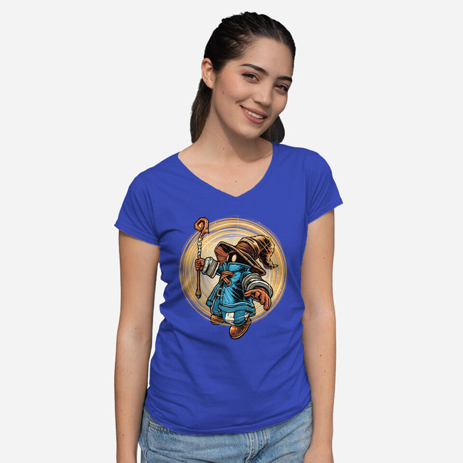 Spellcaster-Womens-V-Neck-Tee-momma_gorilla