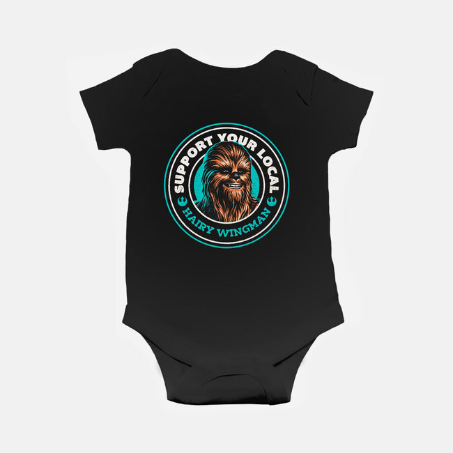 Support Your Local Hairy Wingman-Baby-Basic-Onesie-Herk Up Tees