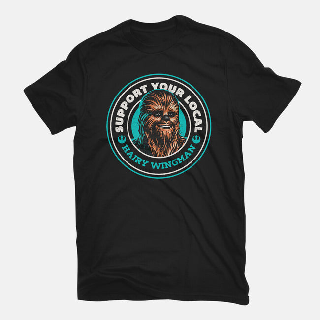 Support Your Local Hairy Wingman-Womens-Basic-Tee-Herk Up Tees