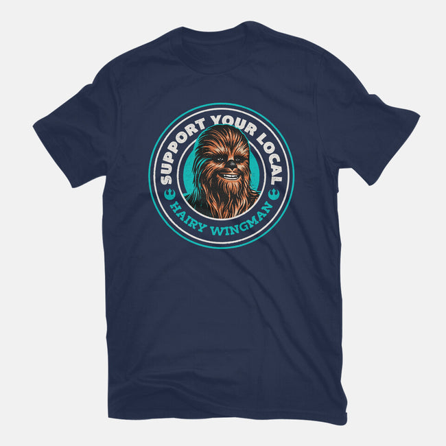 Support Your Local Hairy Wingman-Womens-Basic-Tee-Herk Up Tees