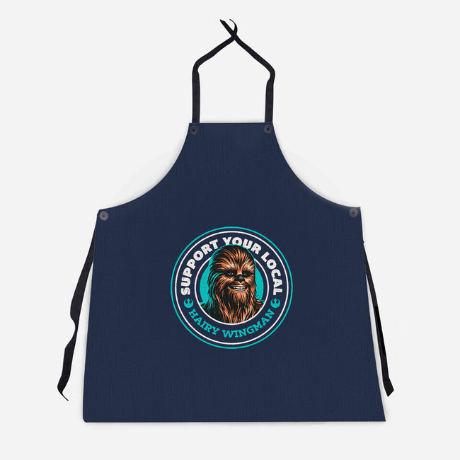 Support Your Local Hairy Wingman-Unisex-Kitchen-Apron-Herk Up Tees