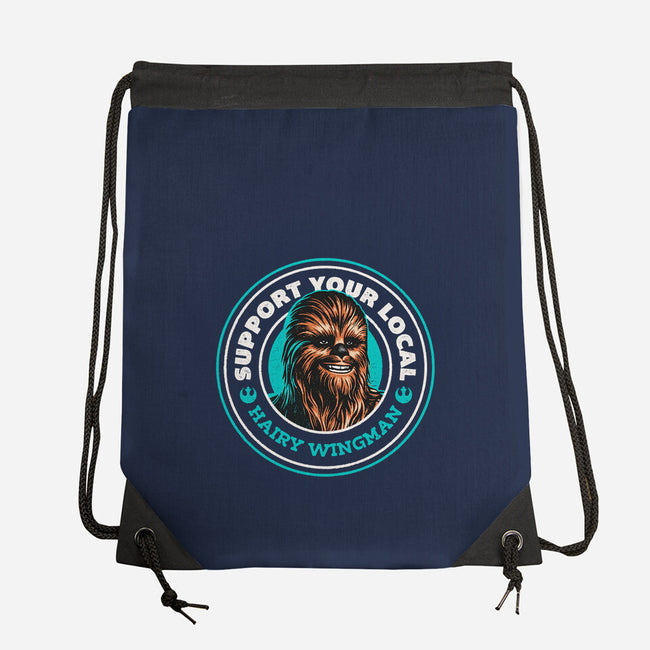 Support Your Local Hairy Wingman-None-Drawstring-Bag-Herk Up Tees