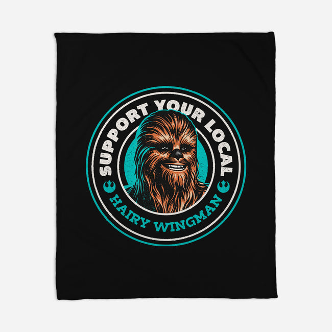 Support Your Local Hairy Wingman-None-Fleece-Blanket-Herk Up Tees