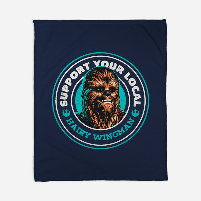 Support Your Local Hairy Wingman-None-Fleece-Blanket-Herk Up Tees