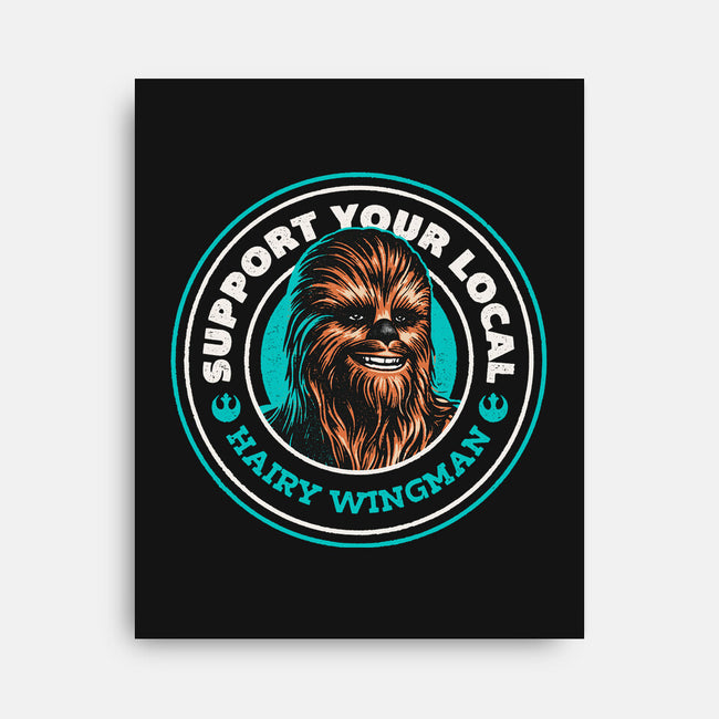 Support Your Local Hairy Wingman-None-Stretched-Canvas-Herk Up Tees