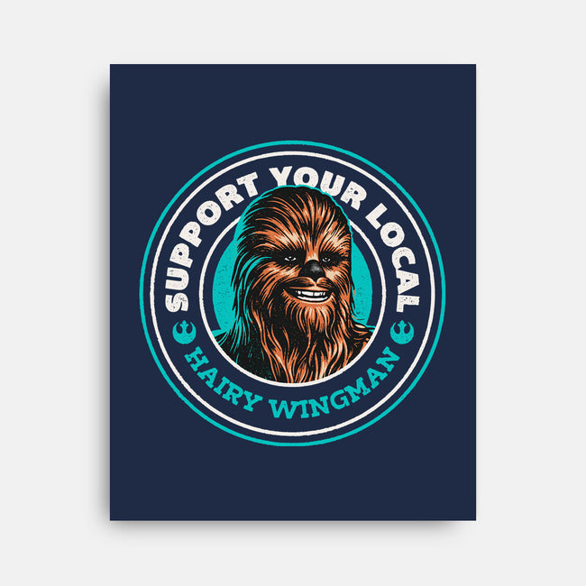 Support Your Local Hairy Wingman-None-Stretched-Canvas-Herk Up Tees